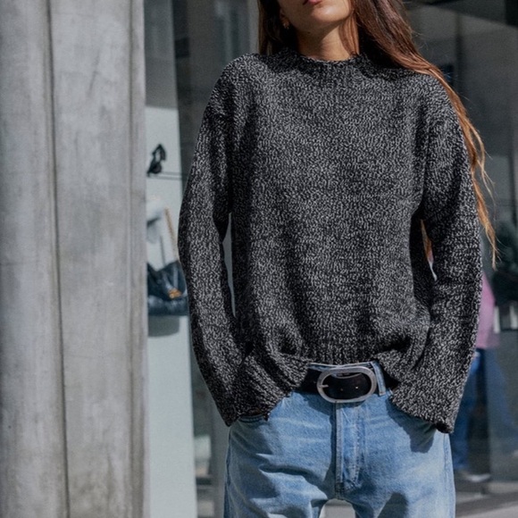 NWT Zara Asymmetrical Slit Hem Sweater - Picture 11 of 12